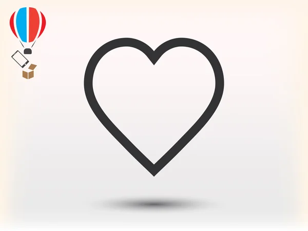 Значок кнопки серця — стоковий вектор