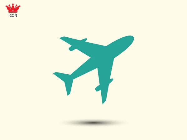 Ikon pesawat penumpang - Stok Vektor