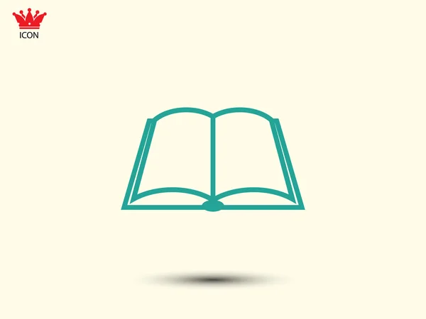 Libro abierto icono — Vector de stock