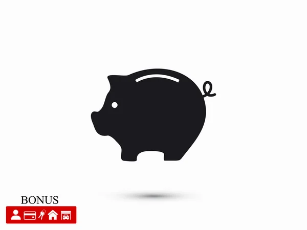 Moneybox pictogram illustratie — Stockvector