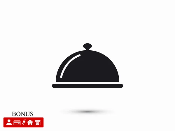 Restaurante cloche icono — Vector de stock