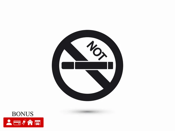 No fumar icono — Vector de stock