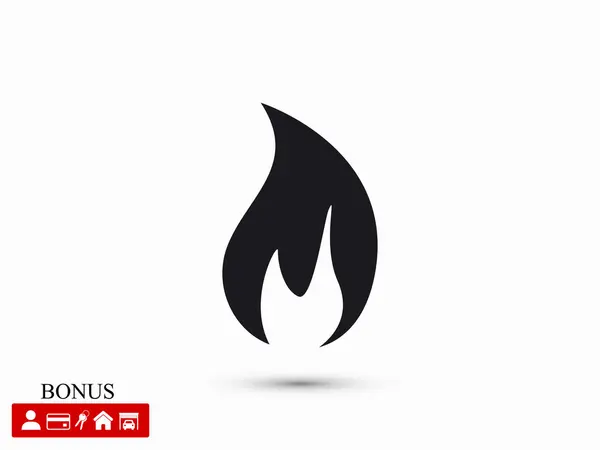 Tűz ikon illusztráció — Stock Vector
