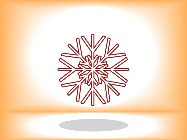 Ilustración de copos de nieve icono — Vector de stock