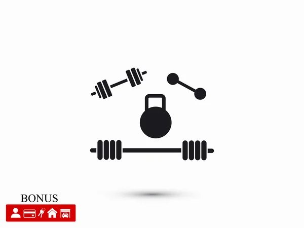 Barbell icon   illustration — Stock Vector