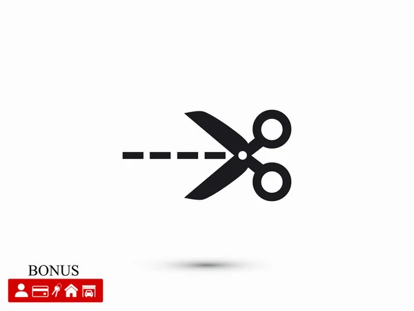 Nożyczki ikona ilustracja — Wektor stockowy