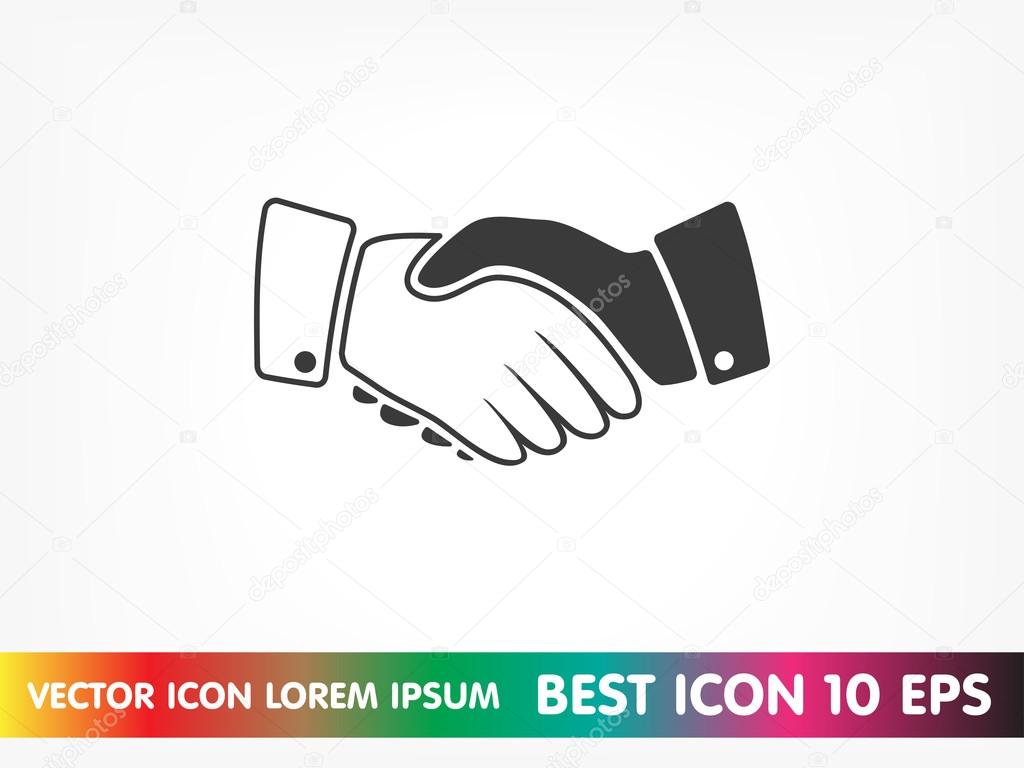 Icon of handshake sign — Stock Vector © StudioIcon 101280750