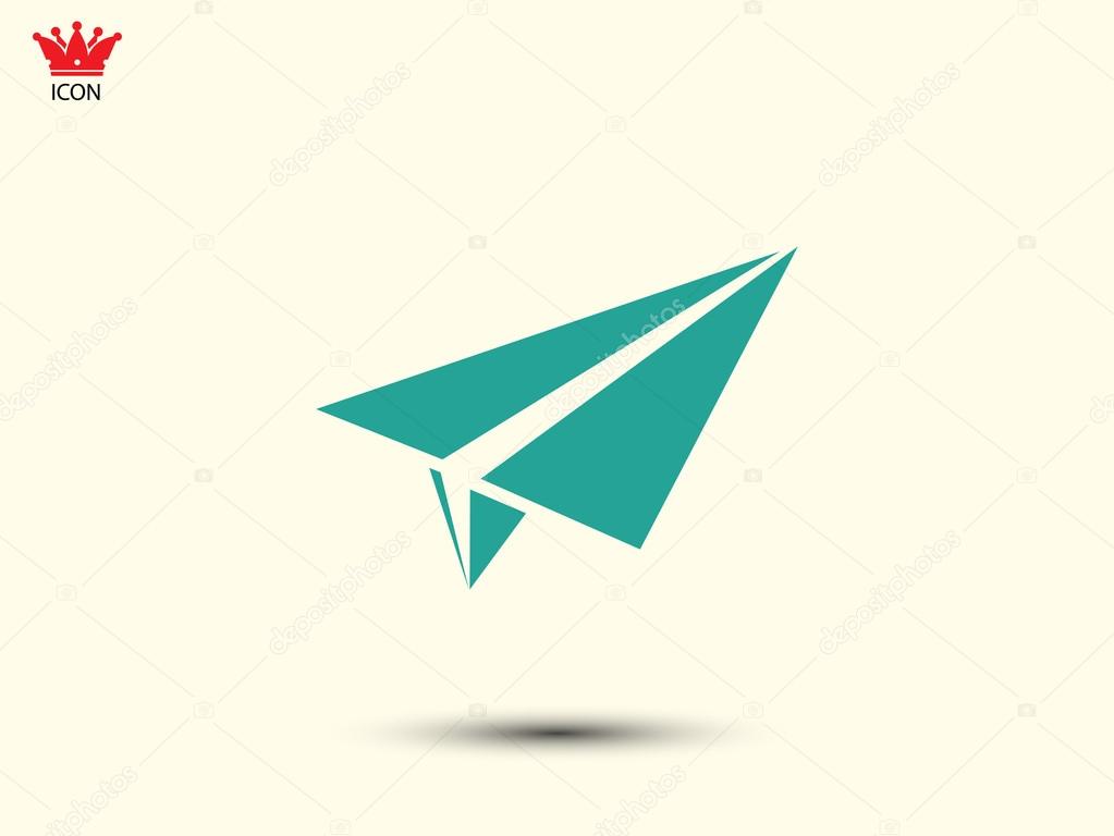 Plane paper icon