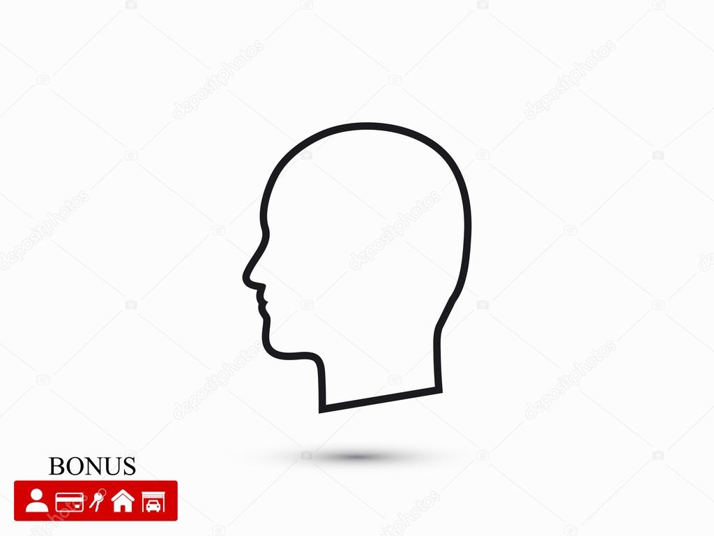 head icon  illustration