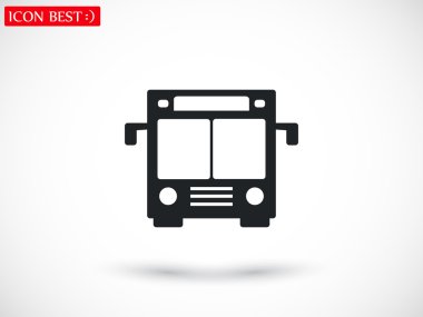 otobüs simgesi illüstrasyon