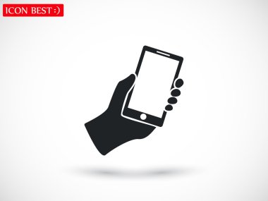 Cep telefonu elinde. .