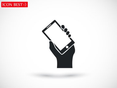 Cep telefonu elinde. .