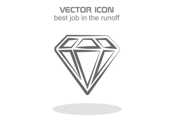 Diamant pictogram illustratie — Stockvector