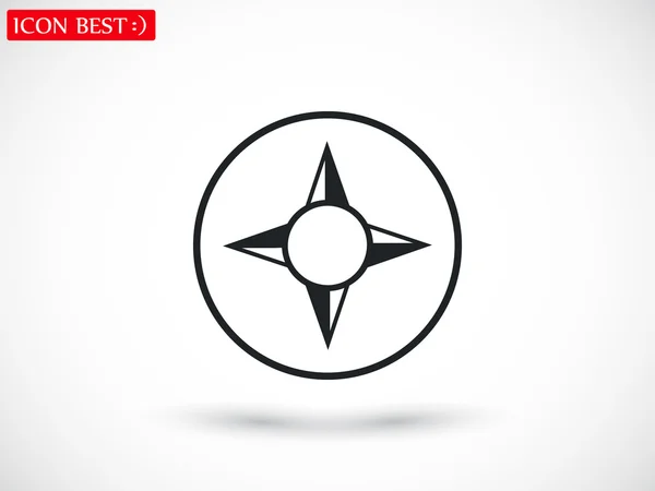 Ilustración del icono de brújula — Vector de stock