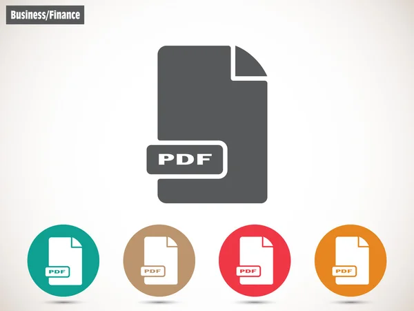 PDF ikon illusztráció — Stock Vector