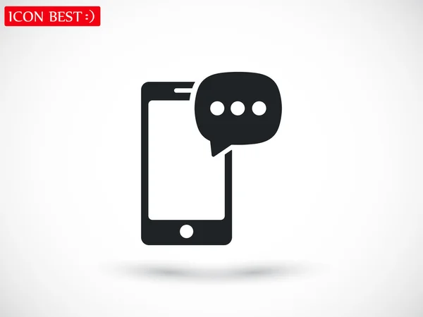Téléphone SMS icône illustration — Image vectorielle