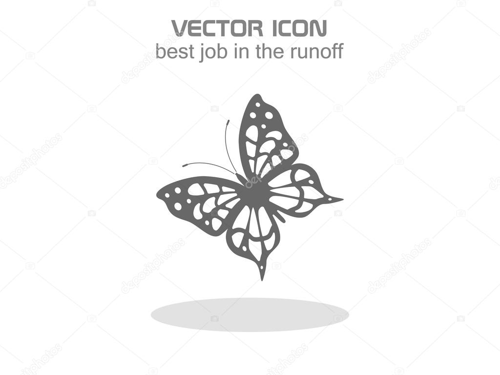 Silhouette of a butterfly  icon