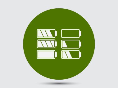 Pil düz tasarım simgesi