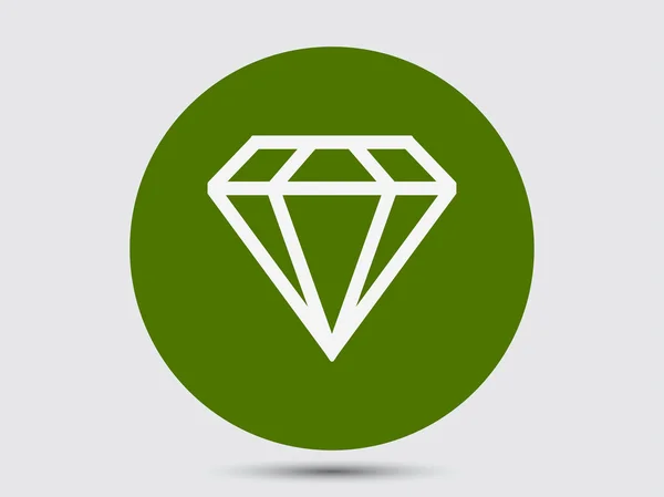 Diamante icono de diseño plano — Vector de stock