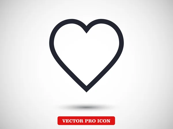 Hjärta platt design ikon — Stock vektor