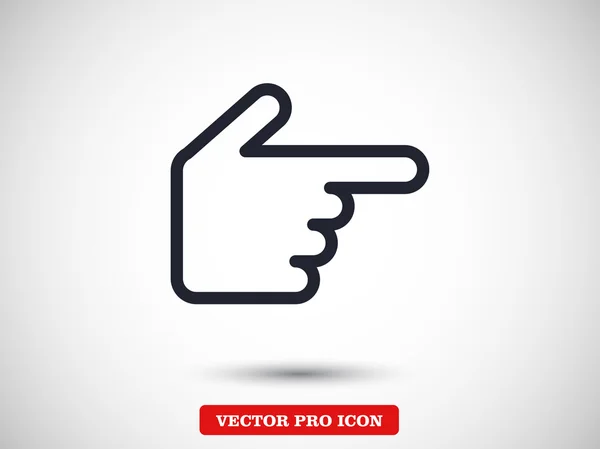 Mão ícone de design plano cursor — Vetor de Stock