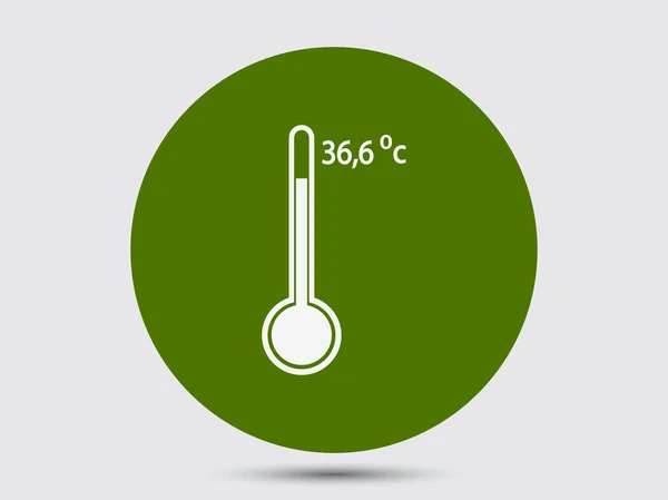 Thermometer platte ontwerp pictogram — Stockvector