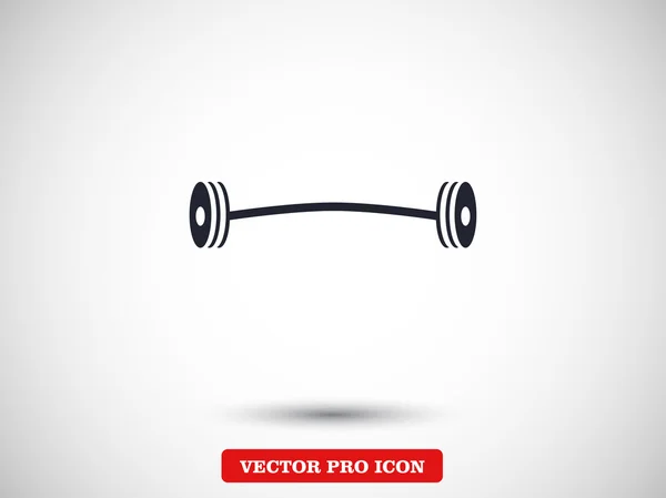 Ícone de design plano Barbell — Vetor de Stock