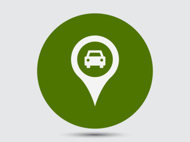 harita göstergesi ile araba simgesi