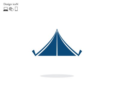 Çadır düz tasarım simgesi