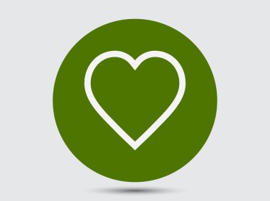 kalp düz tasarımı simgesi