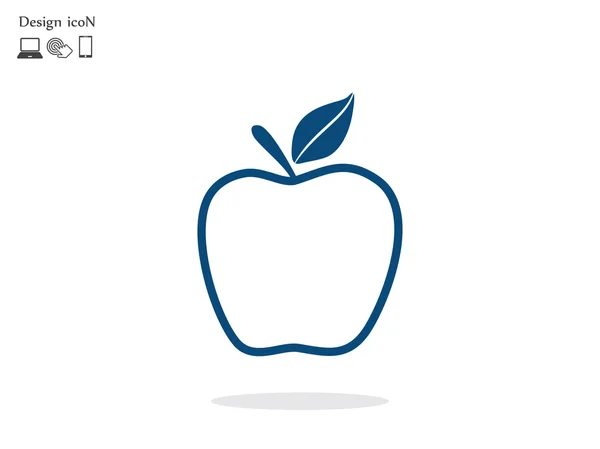 Icône design plat Apple — Image vectorielle