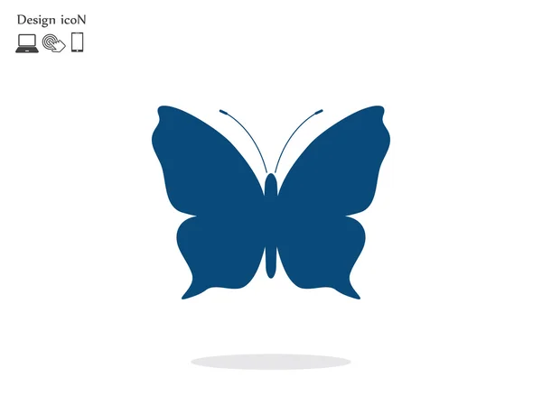 Silueta del icono de la mariposa — Vector de stock