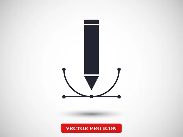 Ícone de design plano caneta — Vetor de Stock