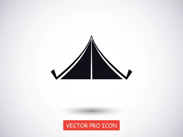 Tent flat design icon — Stock Vector