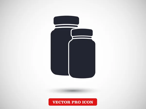 Jar flat design icon — Stock Vector