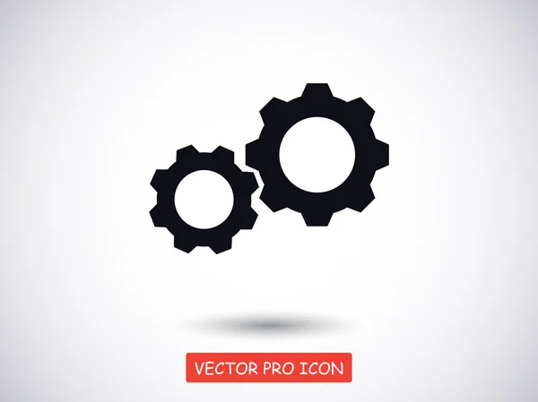 Gears flat design icon — Stock Vector