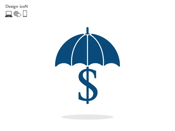 Money Protection flat design icon — Stock Vector