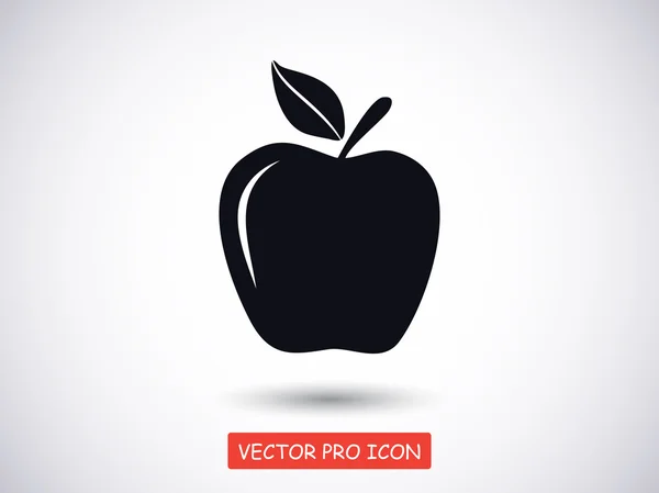 Apple platt design ikon — Stock vektor