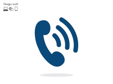 Telefon Düz Tasarım Simgesi