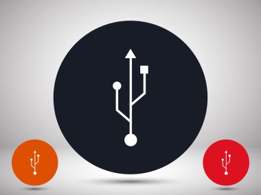 düz stil usb simgesi