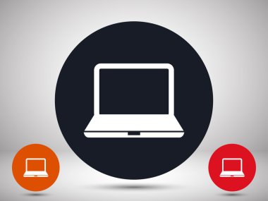 düz stil dizüstü bilgisayar simgesi 