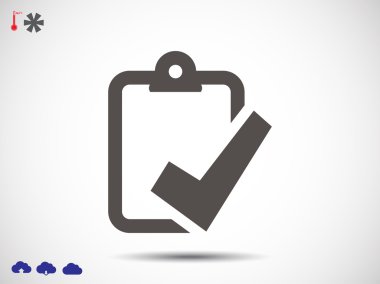 düz stil onay işareti simgesi 