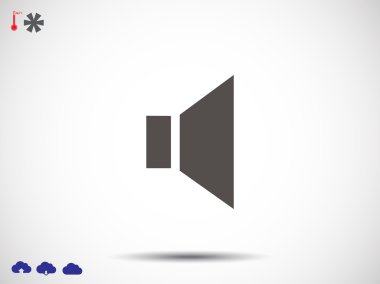 düz stil hoparlör simgesi