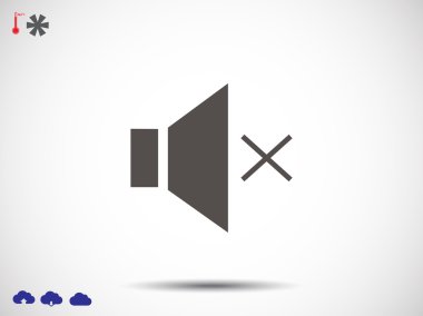 düz stil hoparlör simgesi