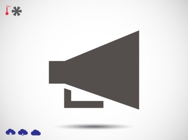 düz stil hoparlör simgesini