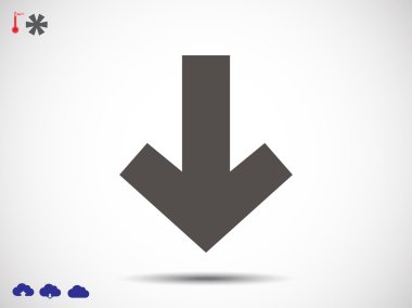 düz stil ok simgesi