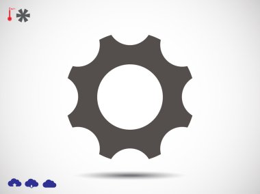 düz stil dişli simgesini 