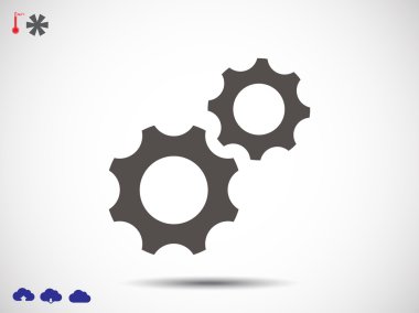 düz stil vites simgesi 