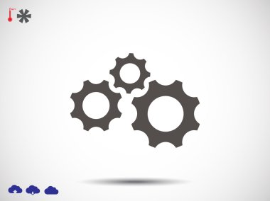 düz stil vites simgesi 