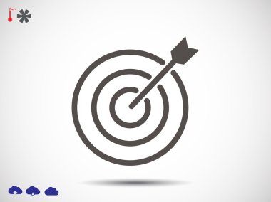 düz stil hedef simgesini